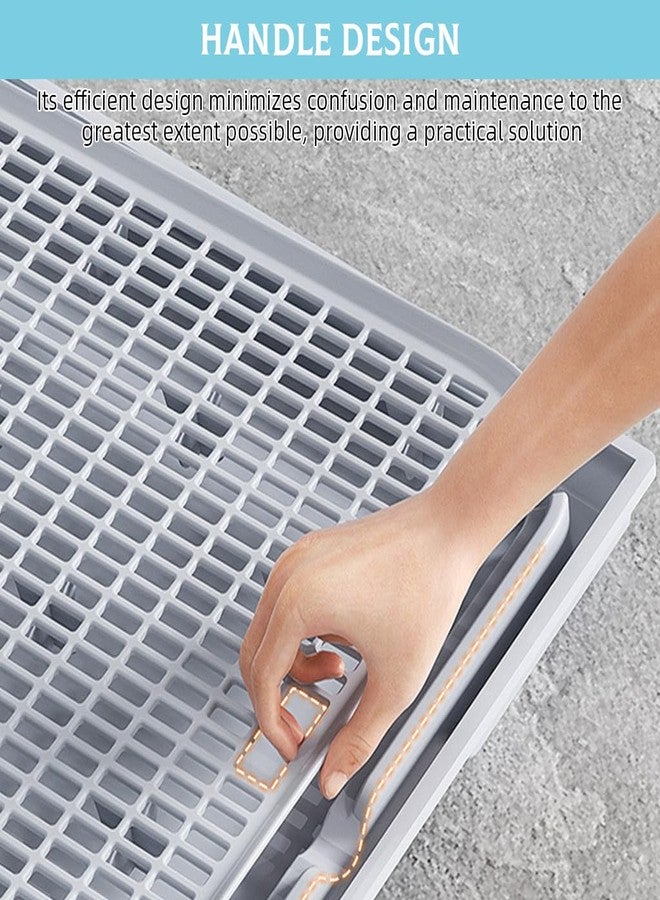 Qpets® Cat Litter Tray,Layer Detachable Cats Litter Box,Mesh Grid Cat Catching Tray for Bin Waste Collection (42cmx28.5cm) - Image 5